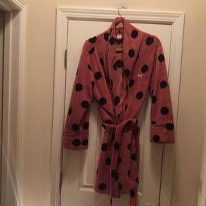 Victoria’s Secret pink polka dot robe